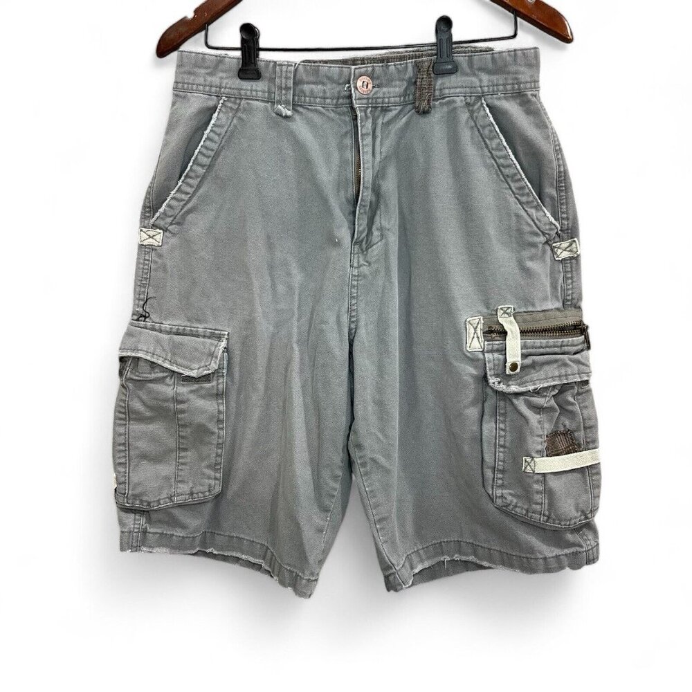 Billabong Cargo Shorts Men Size 30 Gray Relaxed 100% Cotton Mid Rise Outdoor
